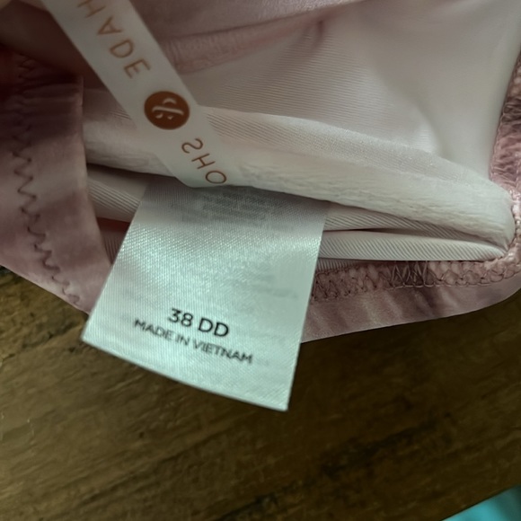 Shade & Shore Pink Lightly Lined Swim Bikini Top NWT - Picture 7 of 9